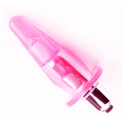 Вибро-втулка в форме конуса, розовый ТПЕ, 9*2,3см