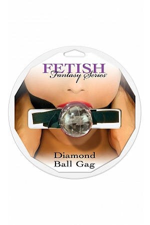 Кляп FF Diamond Ball Gag прозрачный - фото 42692