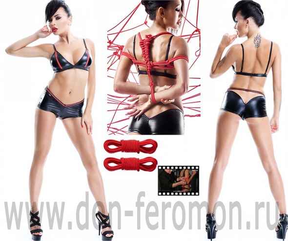 Набор Yuka (высокие трусики, топ) с веревками для Shibari, M 00000011566 - фото 43296