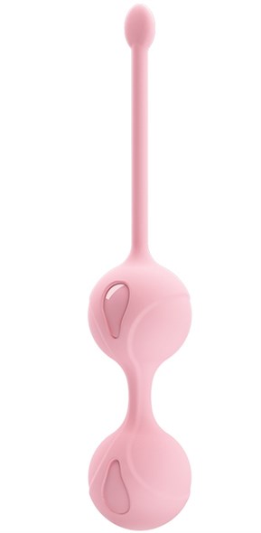 Вагинальные шарики Kegel Tighten UP II со смещённым центром тяжести, розовые, 3,2х16,3см - фото 44939