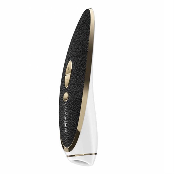 Вакуум-волновой стимулятор Satisfyer Luxury Pret-a-porter с отделкой из черной кожи - фото 44961