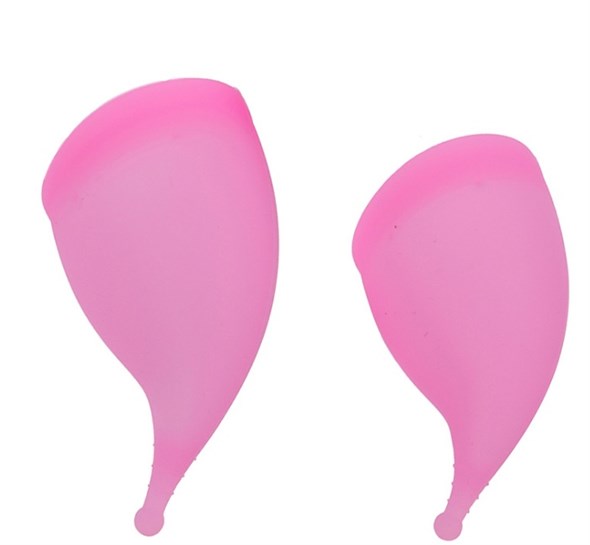 Набор из двух менструальных чаш размером S и L, розовый - фото 45020