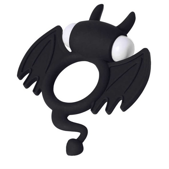 Эрекционное кольцо Jos Sweet Devil черный силикон, 8,5 см - фото 45863