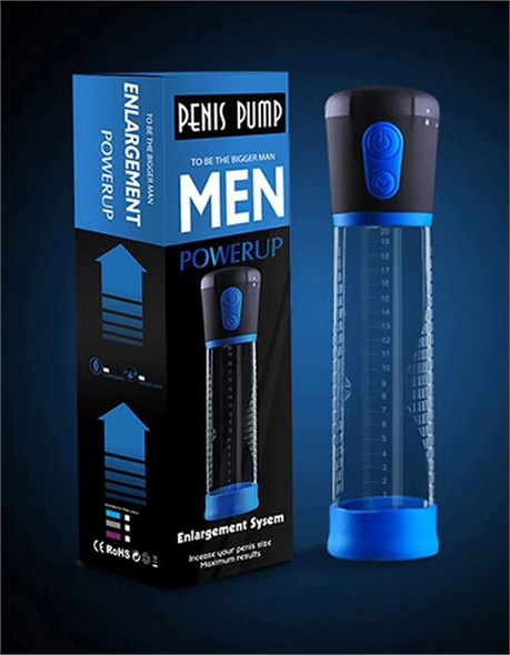 Помпа-автомат мужская Penis Pump, диаметр 6см, длина колбы 20см - фото 46284