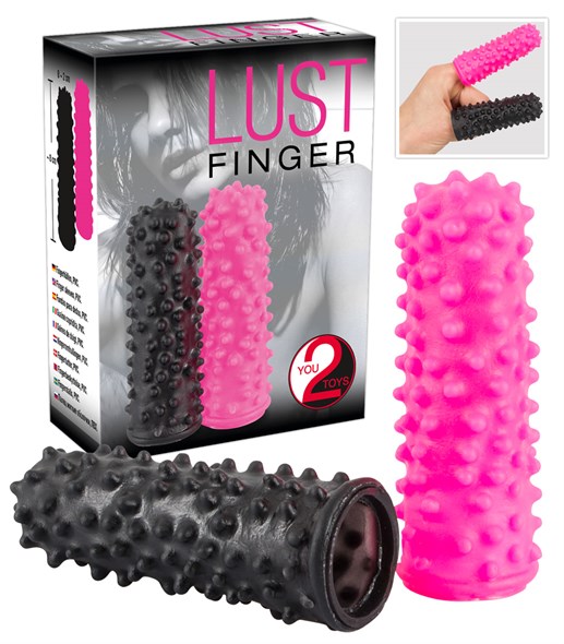 Стимулирующие насадки 'Lust Finger' на палец, 2шт - фото 46425