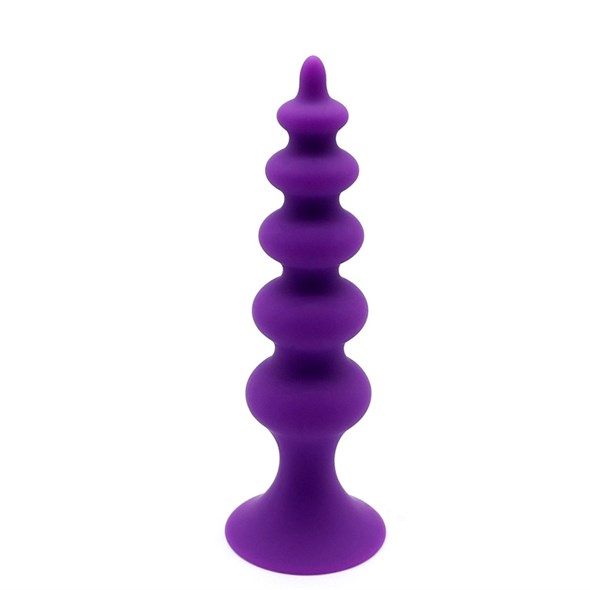 Елочка на присоске 5 звеньев, фиолетовый силикон 12*3 см - фото 47099