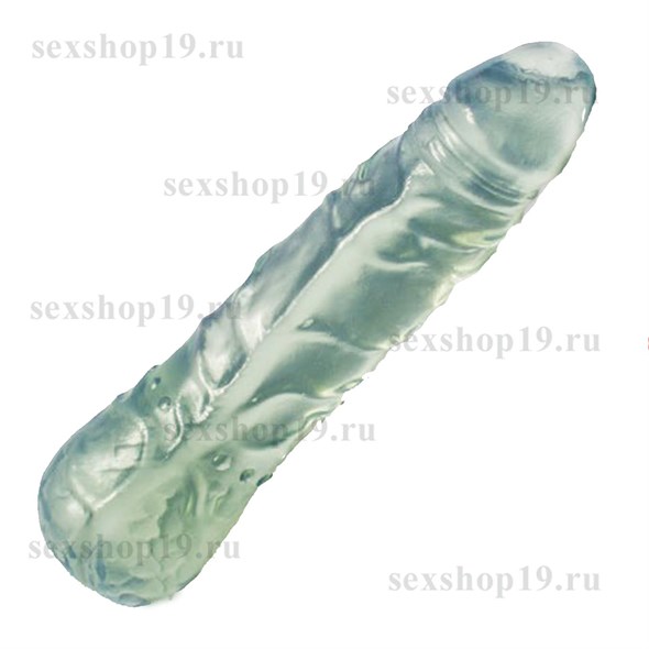 Фаллос Eroticon без мошонки и присоски, прозрачный гель, 16*3,5см - фото 47414