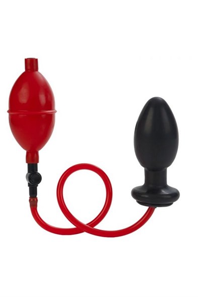 Пробка-расширитель Expandable Butt Plug, черно-красная - фото 48969