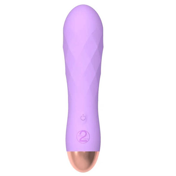 Минивибратор с ромбовидным рельефом You2Toys Cuties 2.0, фиолетовый - фото 50068