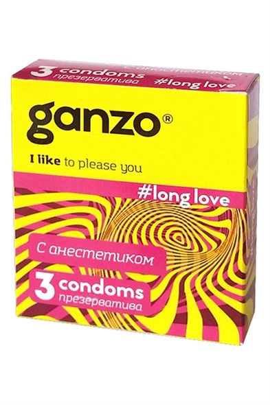 Презервативы Ganzo Long Love продлевающие, 3шт - фото 50257