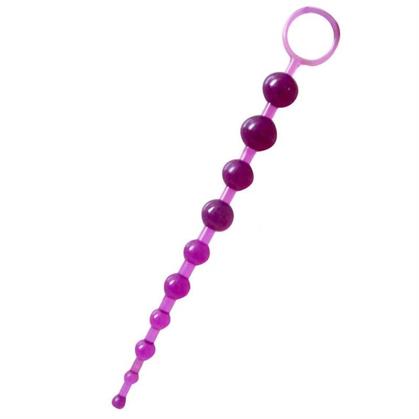 Анальная цепочка с кольцом Anal Stimulator, фиолетовый - фото 50364
