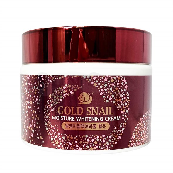 Осветляющий улиточный лифтинг-крем для лица Gold Snail Moisture Whitening Cream,50 гр - фото 50637