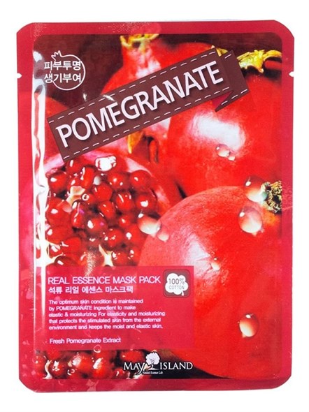 Тканевая маска для лица с экстрактом граната Real Essense Pomegranate - фото 51100