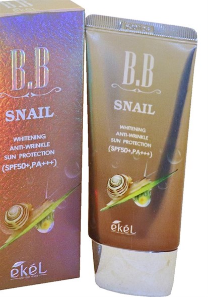 BB-крем отбеливающий EKEL с муцином улитки Snail BB Cream, 50мл - фото 51570