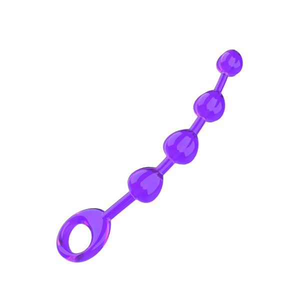 Анальная цепочка 4 звена, фиолетовый гель, 13,5*2,6 см - фото 52472