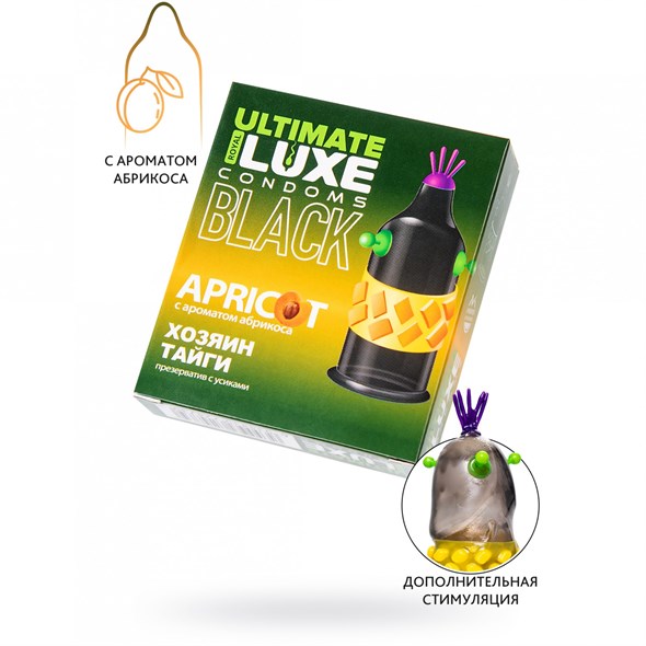 Презерватив Luxe Black Ulyimate Хозяин тайги, абрикос, 1 шт. - фото 52550