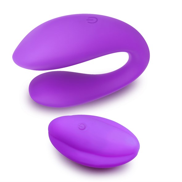 Вибромассажер Helen для пар с ДУ, перезарядный фиолетовый, 10 режимов - фото 53430