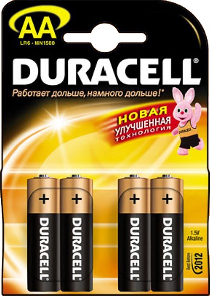 Батарейка AA Duracel New LR6, 1шт - фото 53601
