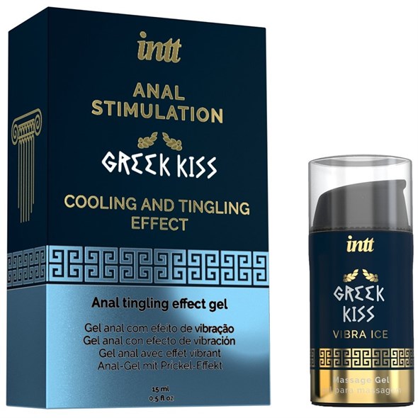 Гель для расслабления ануса Greek Kiss с вибрацией и охдаждением, 15 мл - фото 54456