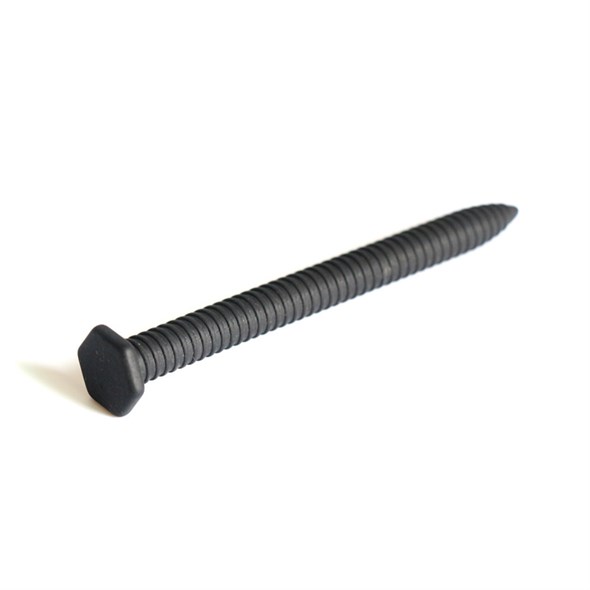 Буж уретральный черный силикон, стилизован под саморез, диаметр 0,5см - фото 54803