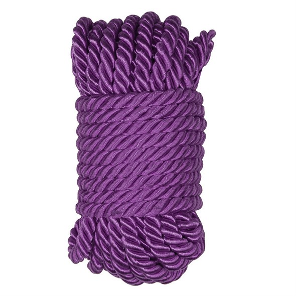 Шелковая бондажная веревка для шибари пурпурная, 10м - фото 54897