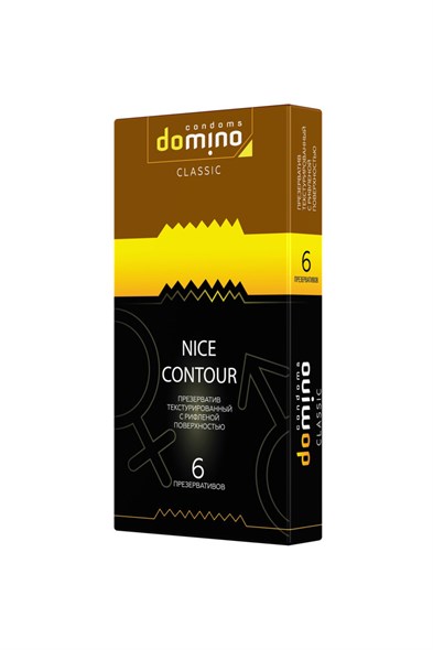 Презервативы Domino Classic Nice Contour ребристые, 6шт - фото 55442