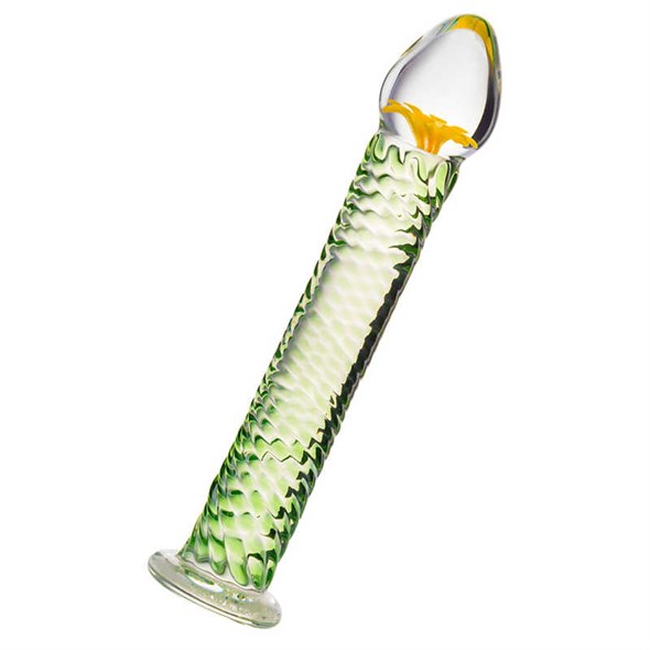 Фаллоимитатор рельефный Sexus Glass, стекло, прозрачный, 16,5 см - фото 55497