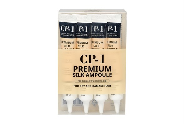 Несмываемая сыворотка для волос с протеинами шелка CP-1 Premium Silk Ampoule, 20 мл - фото 55637