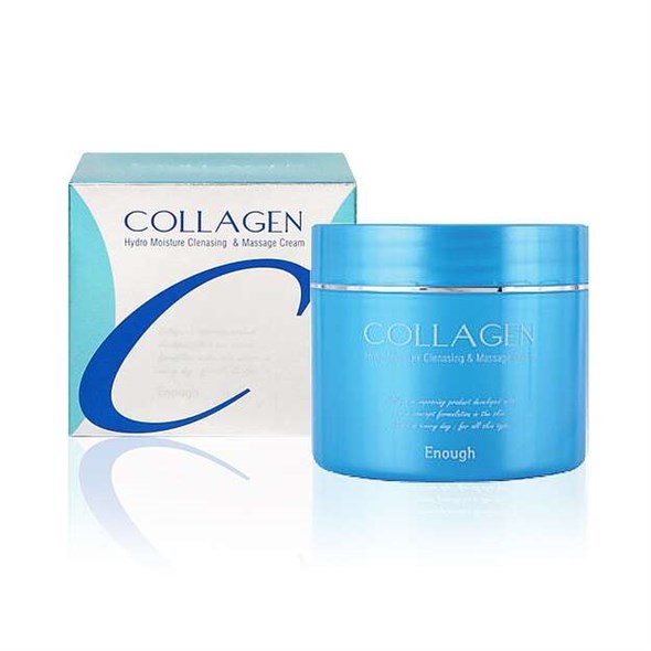 Массажный лифтинг-крем для лица и тела Collagen hydro moisture cleansing massage cream Enough, 300мл - фото 55719