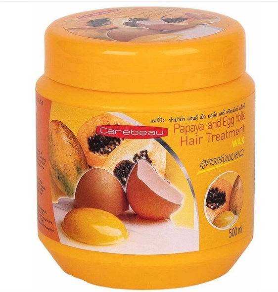 Маска для волос Carebeau папайя и яичный желток, 500 мл - фото 56720
