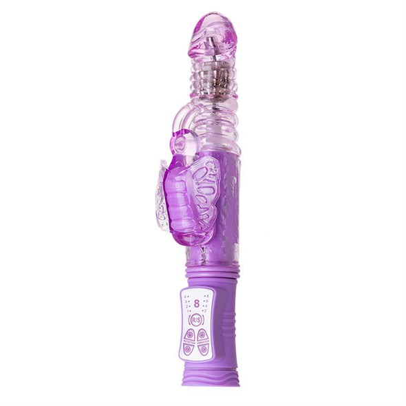 Вибратор Hi-Tech A-Toys fantasy с бабочкой, фиолетовый - фото 57002