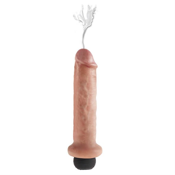 Фаллос с имитацией семяизвержения  7 Squirting Cock, телесный 21,6*4,4см 00001309876 - фото 59294