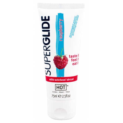 Оральный лубрикант Hot Superglide со вкусом Малины, 75мл 00001307753 - фото 59799