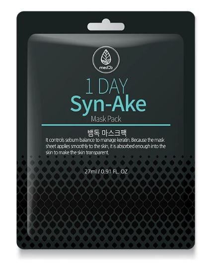 Тканевая маска с пептидом змеиного яда 1 Day Syn-Ake Mask, 27 мл, [MEDB] 00001309258 - фото 60505