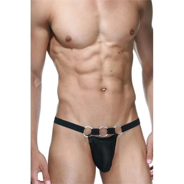 Мужские трусы стринги черные LaBlinque  размер L/XL 00001309983 - фото 61358
