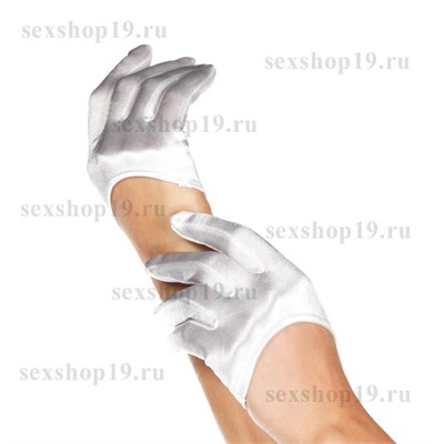 Мини-перчатки атласные белые 00000007070