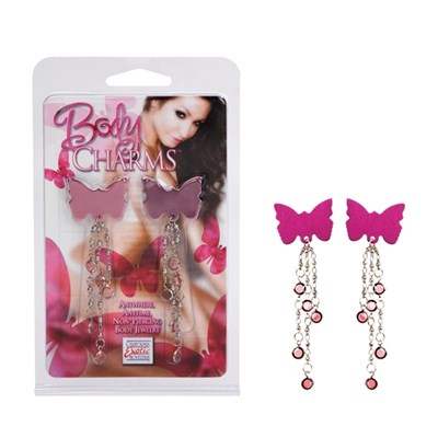 Украшения-бабочки для груди Body Charms Pink Butterfly