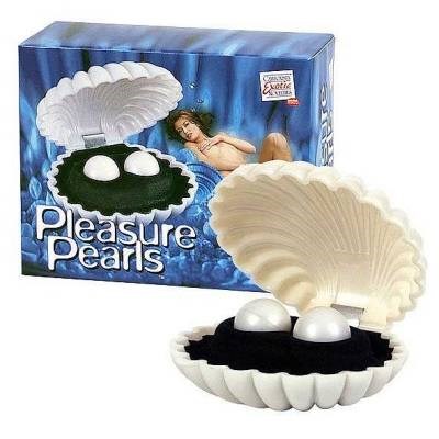 Шарики вагинальные Pleasure Pearls белые, в ракушке