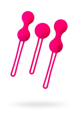 Набор из 3-х вагинальных шариков A-Toys, розовый силикон