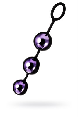 Вагинальные шарики тройные A-Toys пластик фиолетовый, Ø 3,5 см