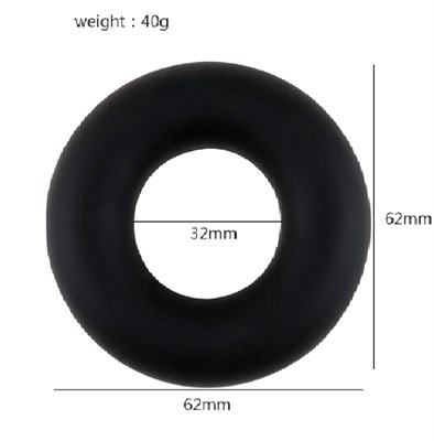 Эрекционное кольцо-ограничитель длинны пениса, силикон черный