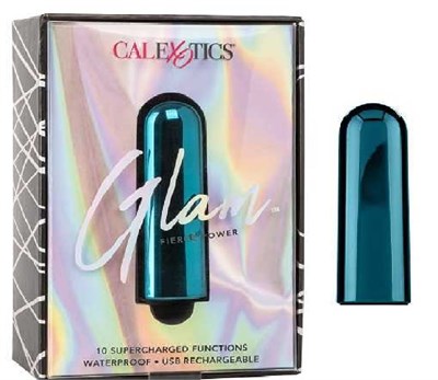 Мини-вибратор Glam голубой, 10 режимов