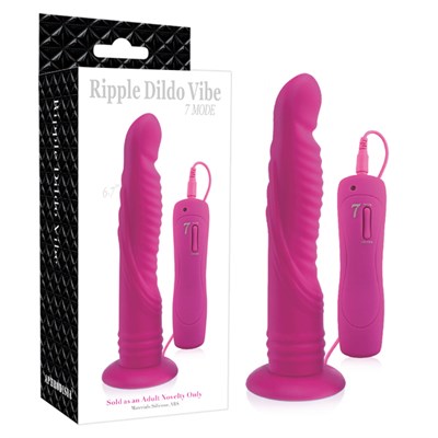 Страп-вибратор Ripple Dildo 6,7' с присоской розовый, 7 режимов 00000010958