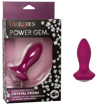 Вибро-пробка с кристаллом Power Gem Crystal Probe, розовая 00000014229