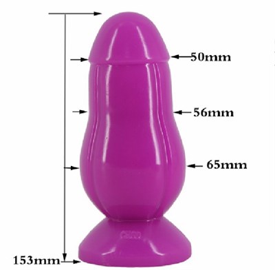 Втулка-гигант FAAK на присоске, пурпурный гель, 15,3*6,5см