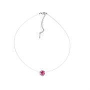 Ожерелье на леске с розовым кристаллом