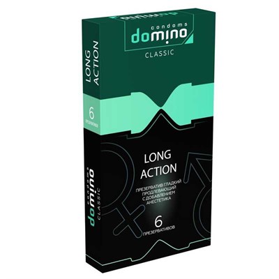 Презервативы Domino Classic Long Action пролонгирующие, 6 шт.