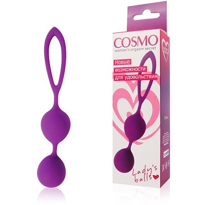 Вагинальный тренажер Cosmo со смещенным центром тяжести, фиолетовый Д - 3,1см. 00000016371