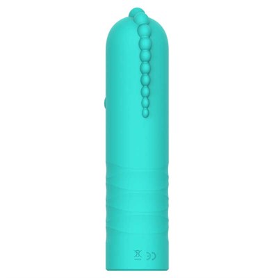 Мини-вибратор Dino силиконовый, 10 режимов, тиффани, 10,9*2,6см 00000116569