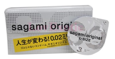 Презерватив Sagami Original 0,02 L-size увеличенный сверхтонкий полиуретан, 1шт